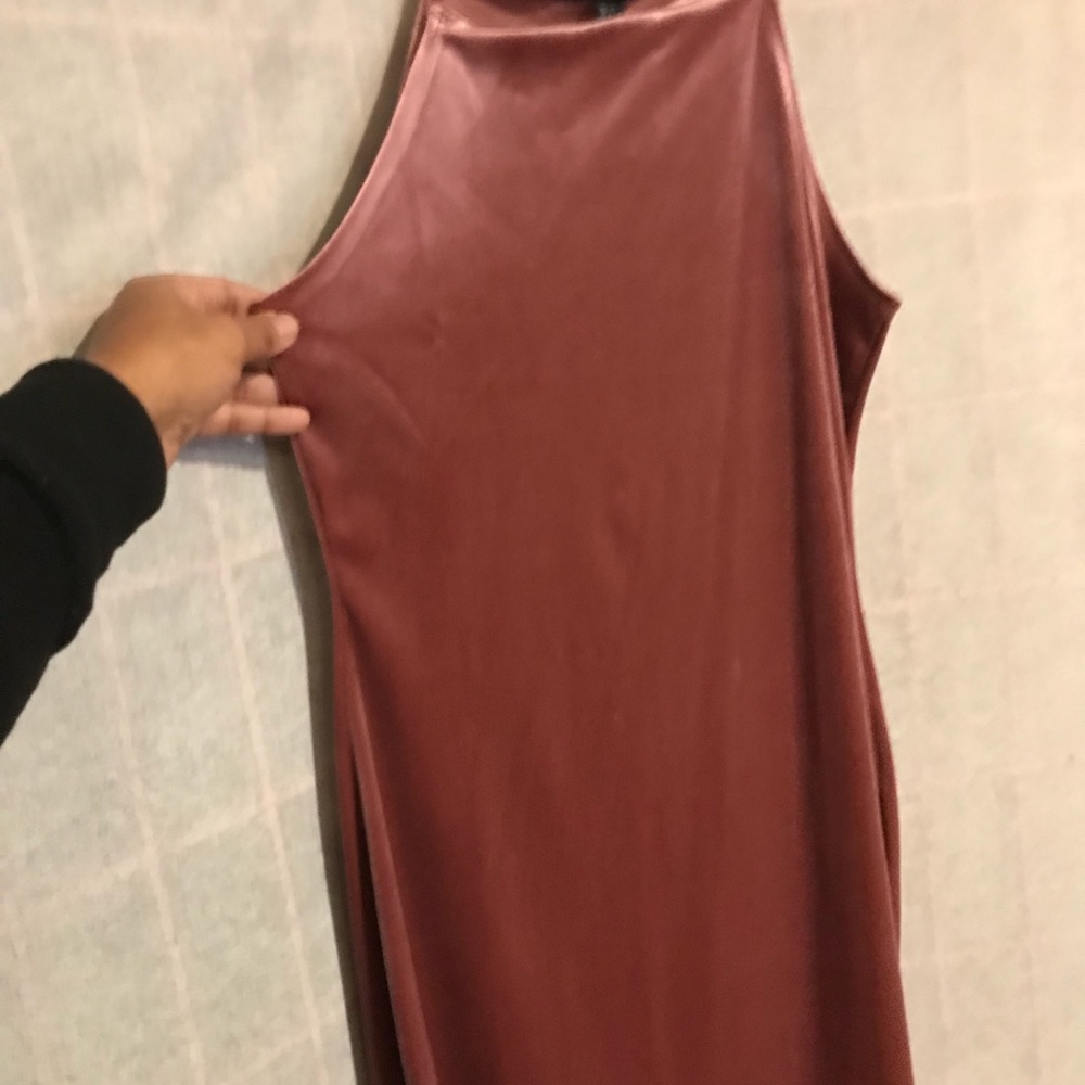 Brand New Rose Pink Suede Dress